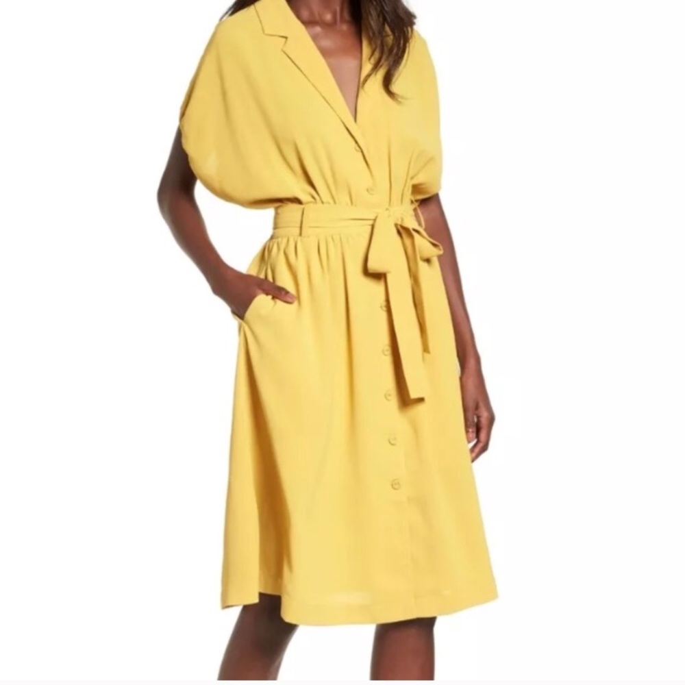 Chriselle x J.O.A Mustard Dress🍓
